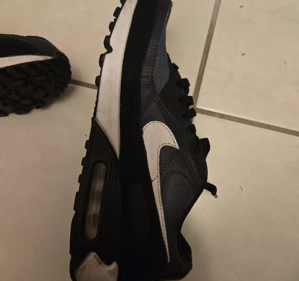 Nike Men’s Athletic Shoes Black and Gray with White Swoosh